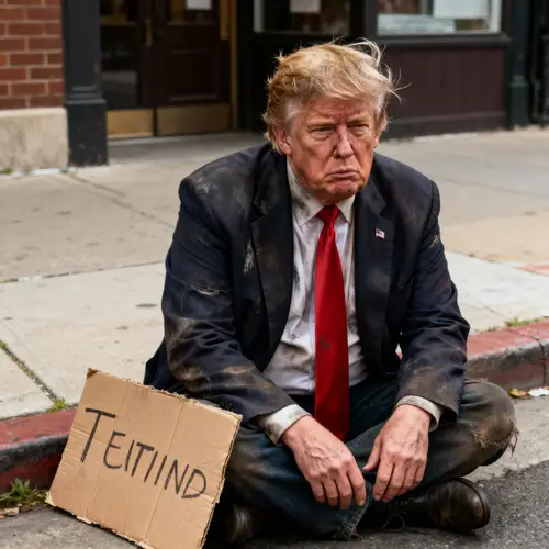 Homeless Donald Trump: A Provocative Image