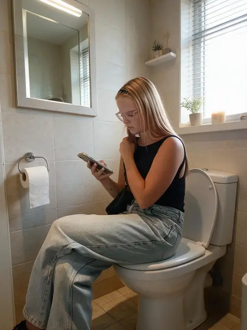 How to Help Her Sit on the Toilet