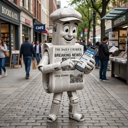 Cheerful Newspaper Mascot Design Ideas