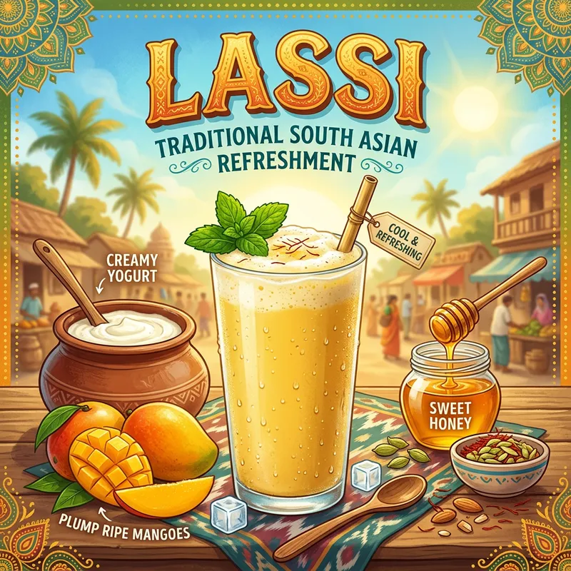 Luscious Mango Lassi Banner: Refreshing South Asian Drink