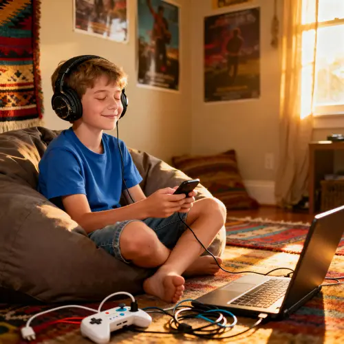 Enjoy Music: A Cozy Room with Comfort and Joy