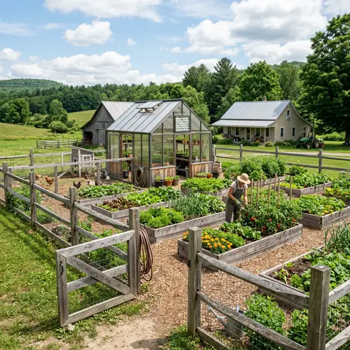 Charming Small Farm with Greenhouse & Raised Beds