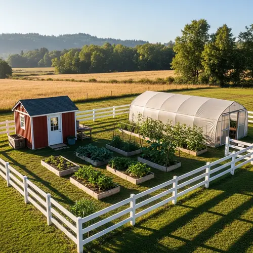 Charming Small Farm with Greenhouse & Raised Beds