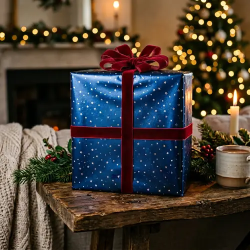 Midnight Blue Starry Gift Box | Hand-Wrapped Surprise
