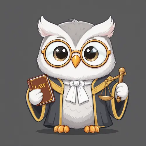 Adorable Owl Mascot for Legal Chatbot App