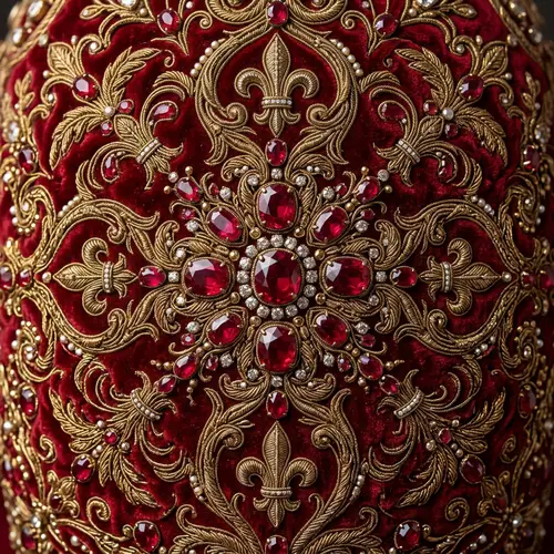 Rich Red Crown Texture - Royal Design Inspiration
