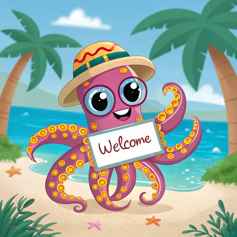 Cute Octopus Mascot for Events and Branding