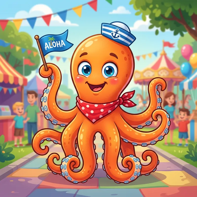Cute Octopus Mascot for Events and Branding