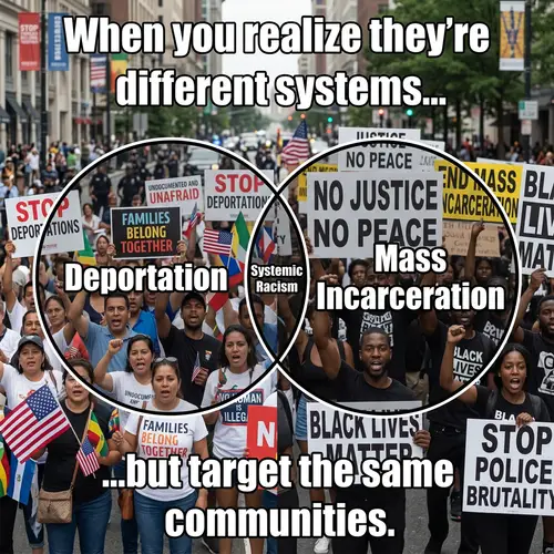 Deportation vs Mass Incarceration: A Venn Diagram Meme