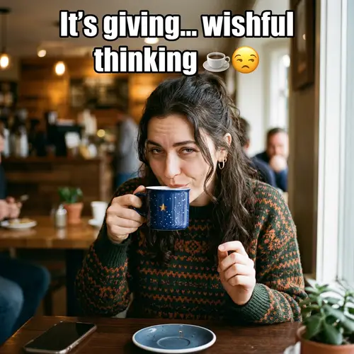 It's Giving... Wishful Thinking Meme