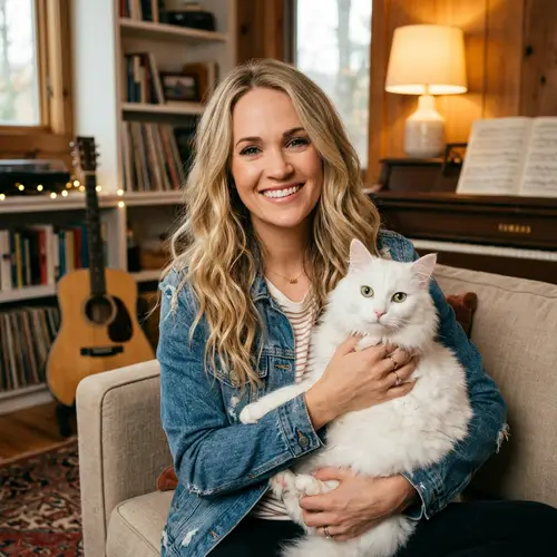Blonde Woman with Cat | Musical Setting