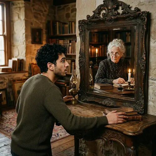 Time Worlds Apart: Supernatural Reflections in an Ornate Mirror