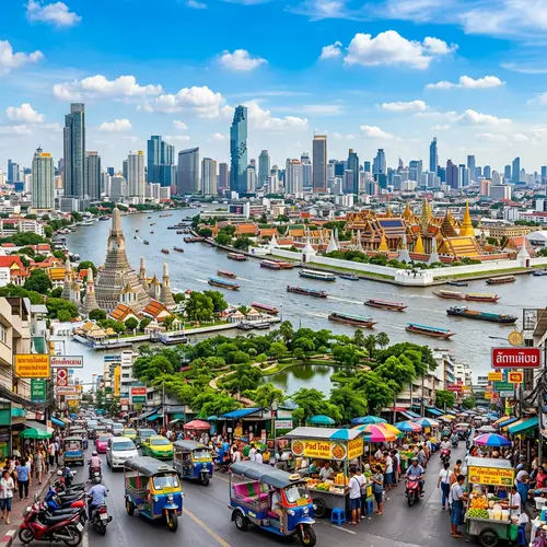 Explore Bangkok: City Skyline, Temples & River Views