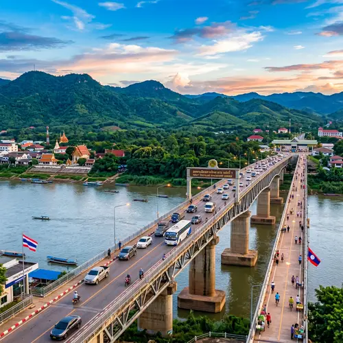 Friendship Bridge Connecting Thailand and Laos | Symbol of Unity