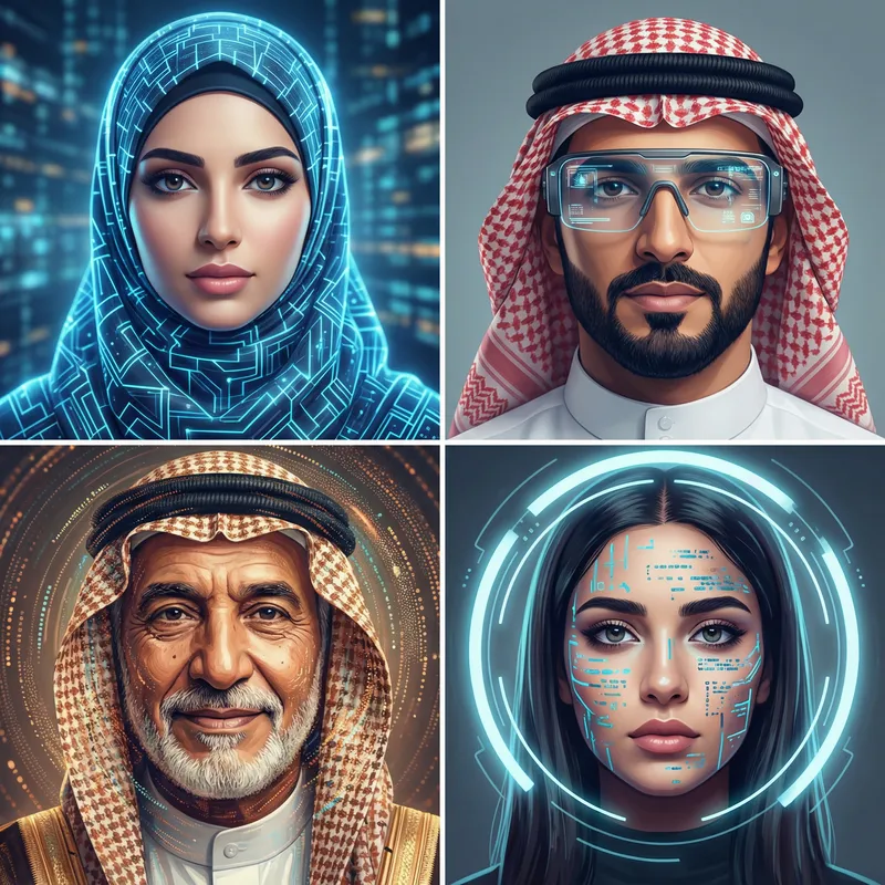 AI-Generated Profile Pictures of Arabic People