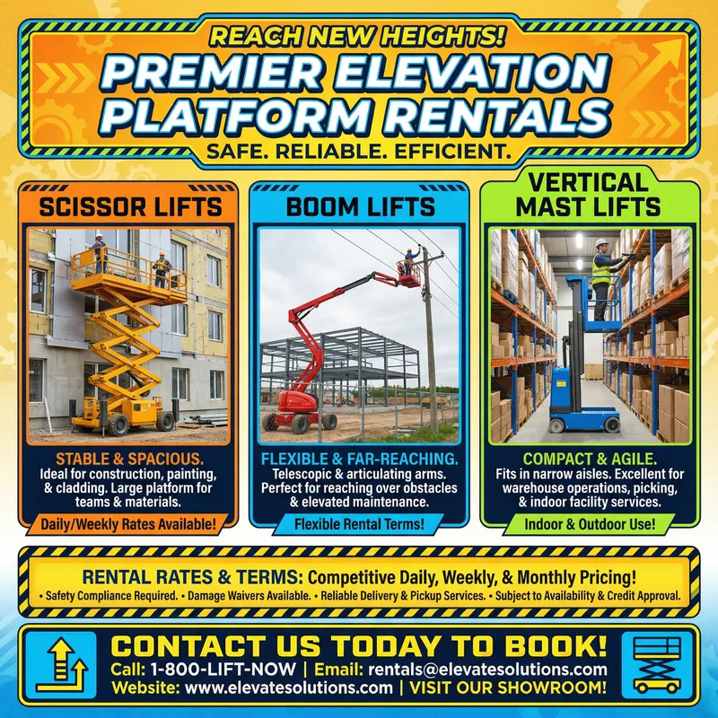 Eye-Catching Elevation Platforms Rental Flyer Eye-Catching Elevation Platforms Rental Flyer