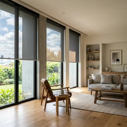 Sleek Roller Blinds for Modern Homes - 4K Image