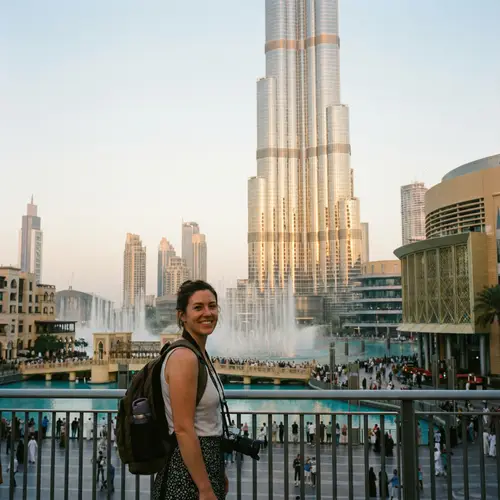 Person Standing in Front of Burj Khalifa - AI Image
