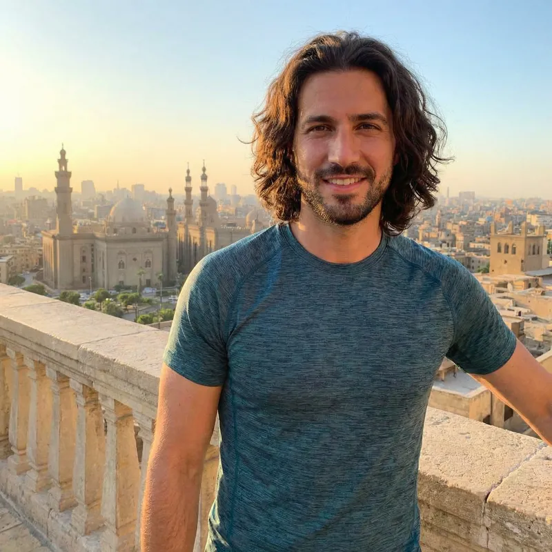 Attractive Long-Haired Middle-Eastern Man with Brown Hair | Fit Physique