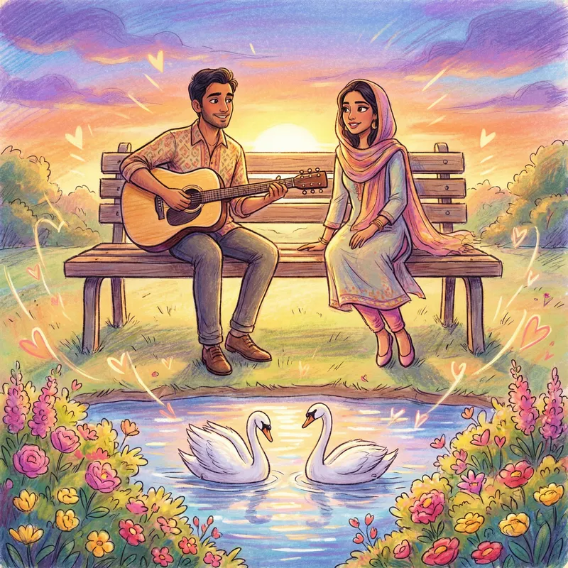 Enchanting Love Song Short Video with Diverse Couple Enchanting Love Song Short Video with Diverse Couple