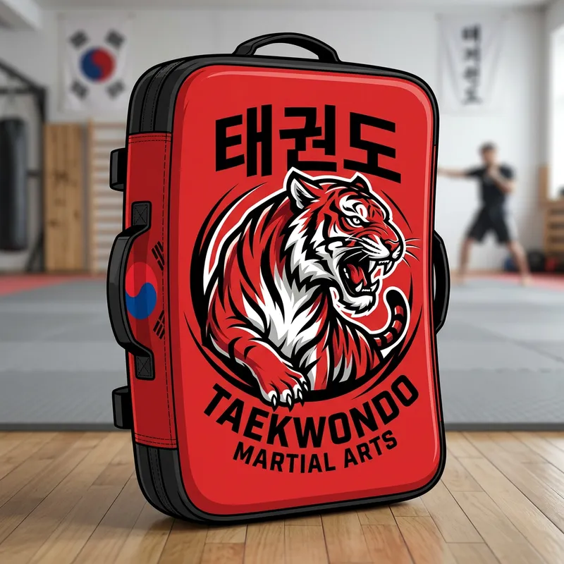 Tiger Taekwondo Shield Design in Vector Format