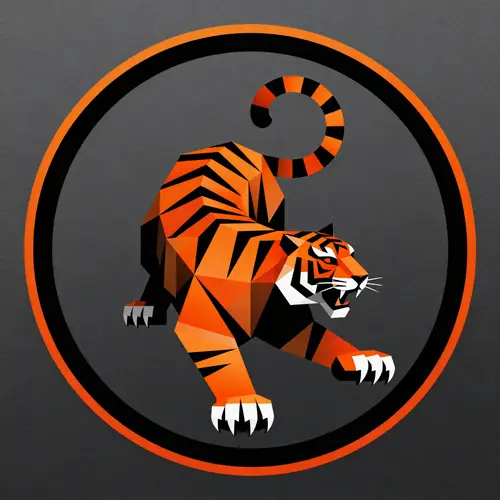 Tiger Taekwondo Shield Design in Vector Format