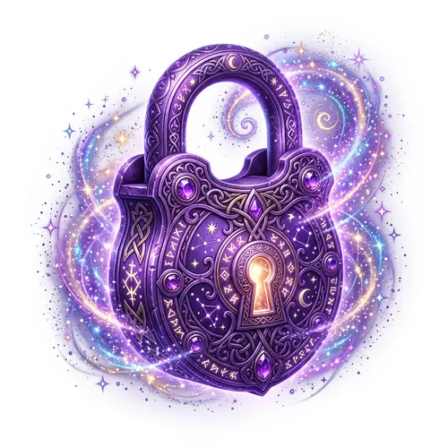 Magical Purple Padlock Design | Enchanting and Mystical Effects