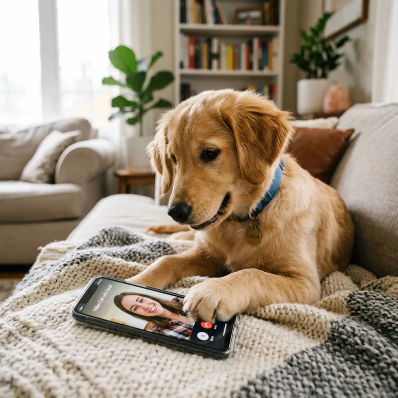 Dog with Phone: A Cute Connection