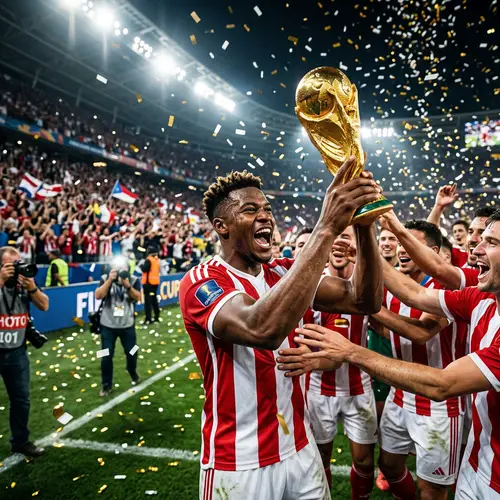 World-Class Soccer Player Celebrating Championship Victory