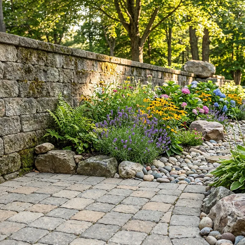 Beautiful Flower and Stone Wall Designs