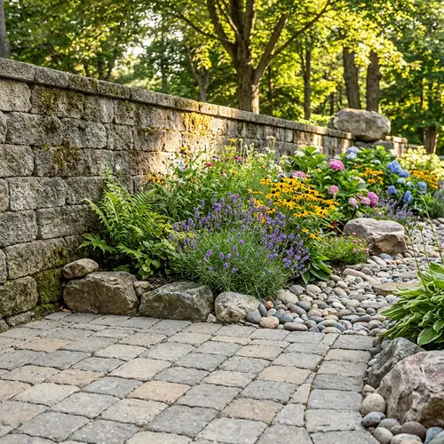 Beautiful Flower and Stone Wall Designs