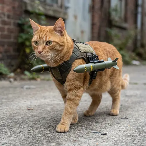 Cat with Missiles: A Unique Design