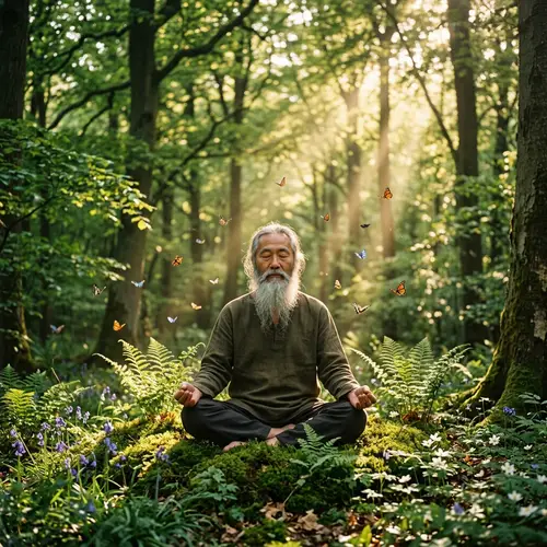 Find Inner Peace in Beautiful Forest Meditation Scene