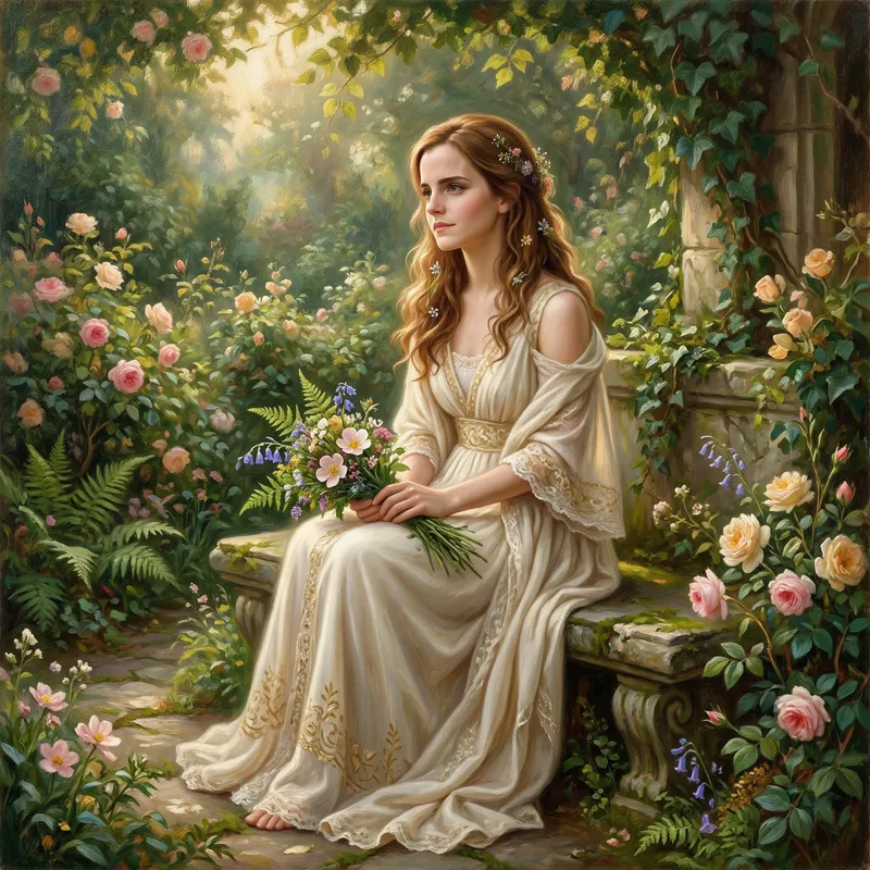 Ethereal Female Portrait Inspired by Classical Art