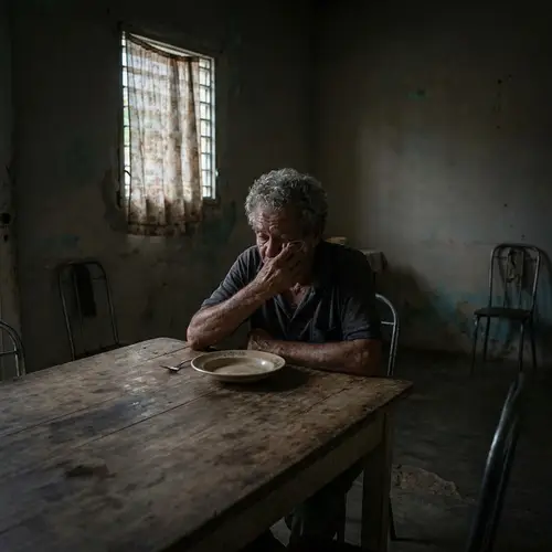 Cuban Person in Distress | Poverty Stricken Expression