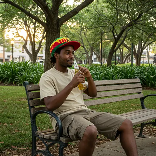 30-Year-Old Jamaican Reggae Enthusiast in the Park