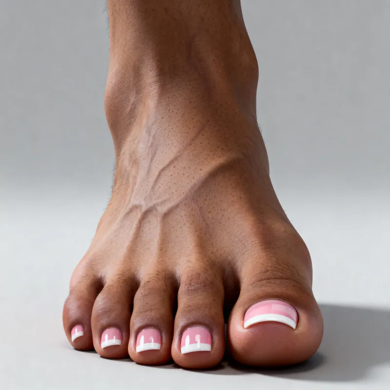 Photorealistic Foot Image with French Tips Photorealistic Foot Image with French Tips