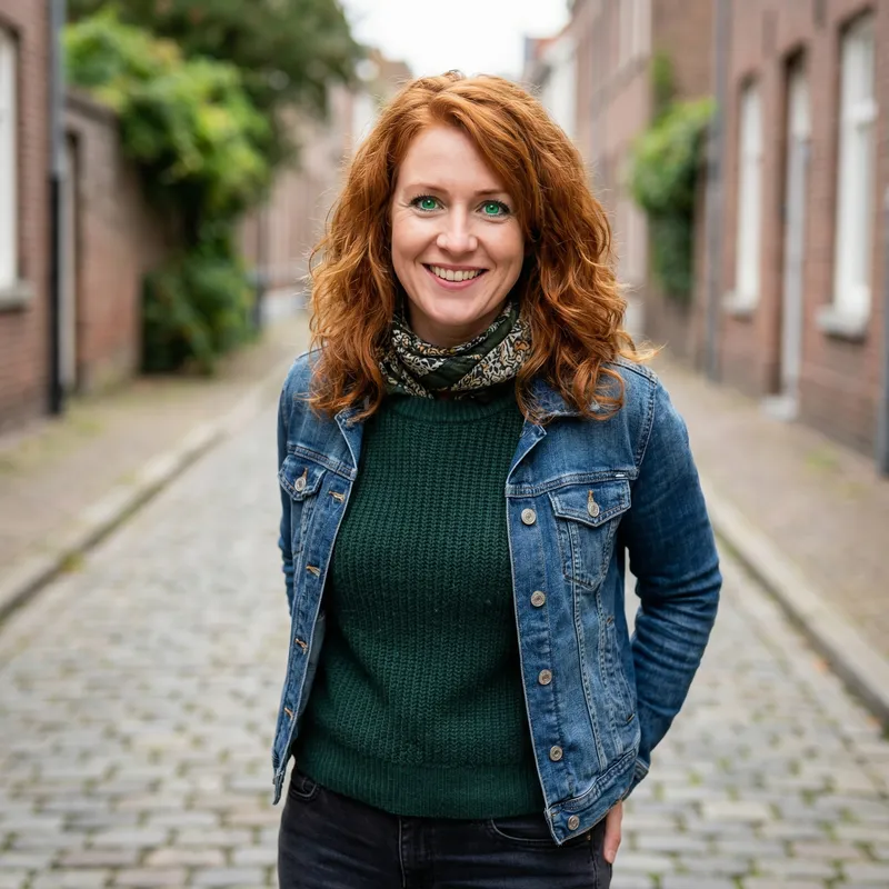 Vivid Red Hair & Sparkling Green Eyes Woman Vivid Red Hair & Sparkling Green Eyes Woman