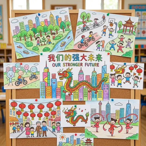 Children's Vision for a Stronger Future | Chinese Culture Drawings