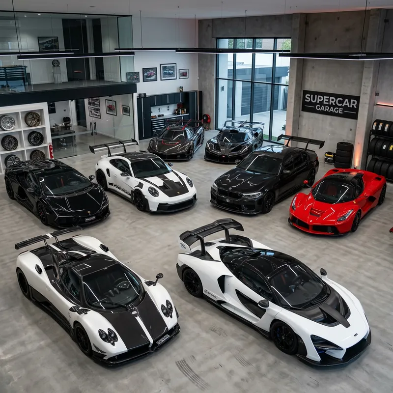 Luxury Garage with Exotic Cars