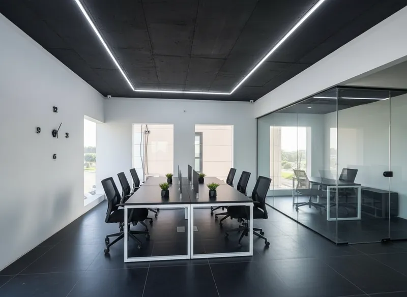 Minimalist Office Design: Matte Black & White Style Minimalist Office Design: Matte Black & White Style