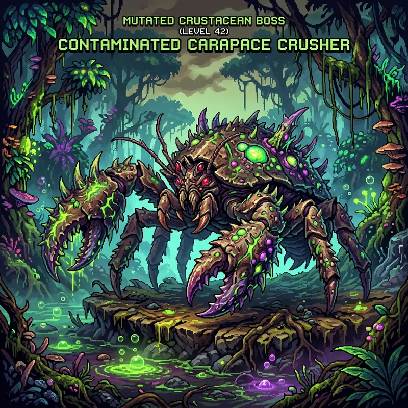 Mutated Coconut Crab Boss Concept Art