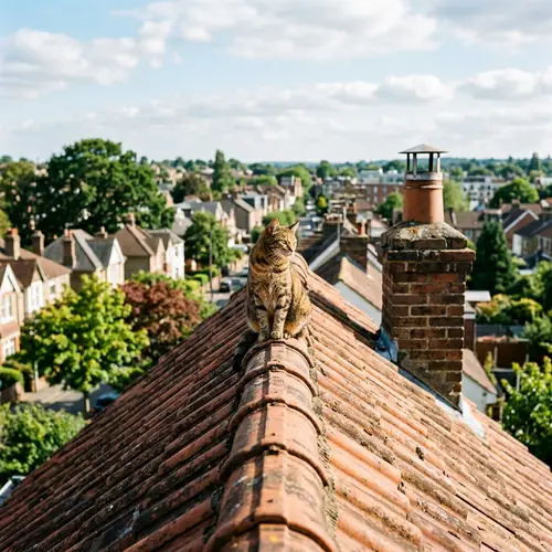 Cat on Roof: Enjoy the View with Our Feline Friend