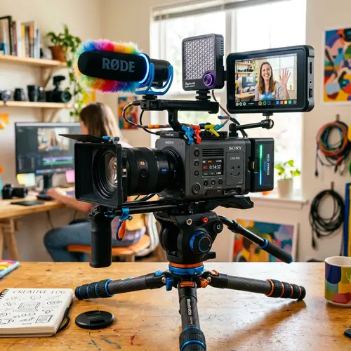 Happy Digital Video Camera with Unique Accessories