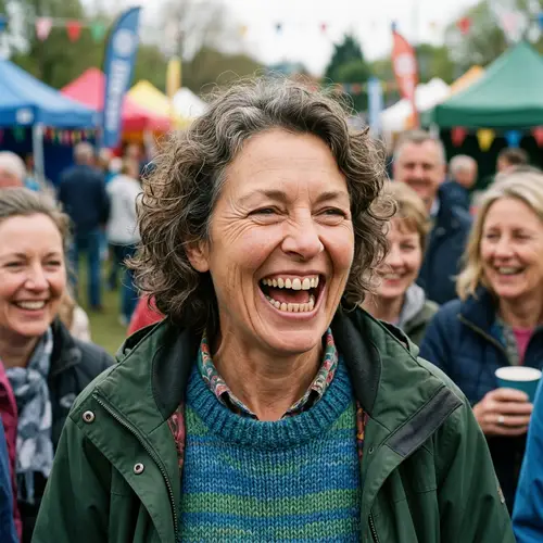 Biggest Mouth in the World: Wide Smiling Woman