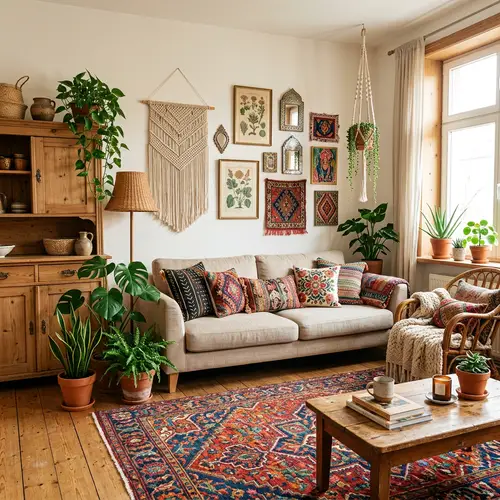 Boho-Chic Style Living Room Decor Ideas | Colorful & Cozy Design