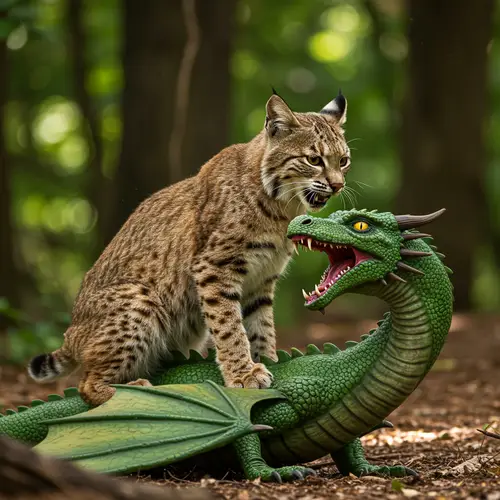 Bobcat Humping Dragon: A Unique Art Piece
