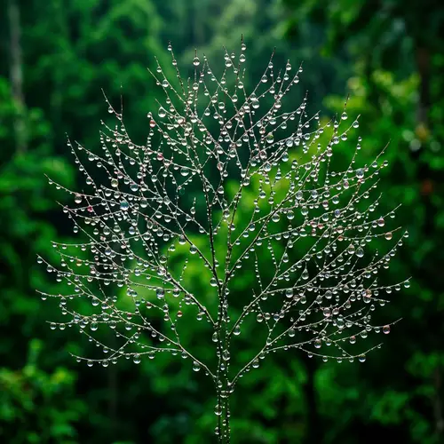 Ethereal Water Droplets: Capturing Nature's Intricate Beauty