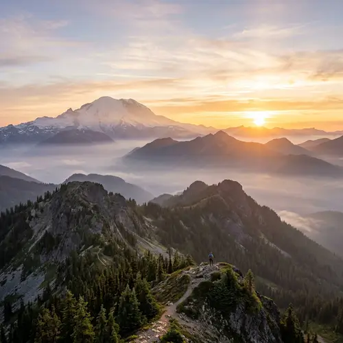 Serene Mountain Range Sunrise | Tranquil Nature Motion Video