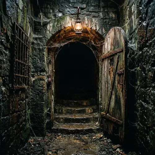 Dark and Sinister Cellar Entrance